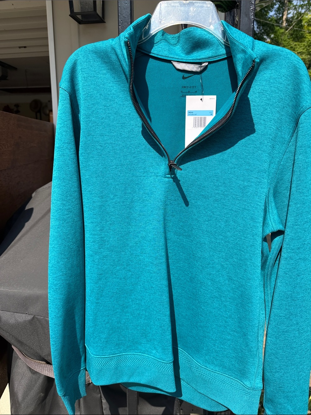 Nike Teal Blue Quarter-Zip Pullover
